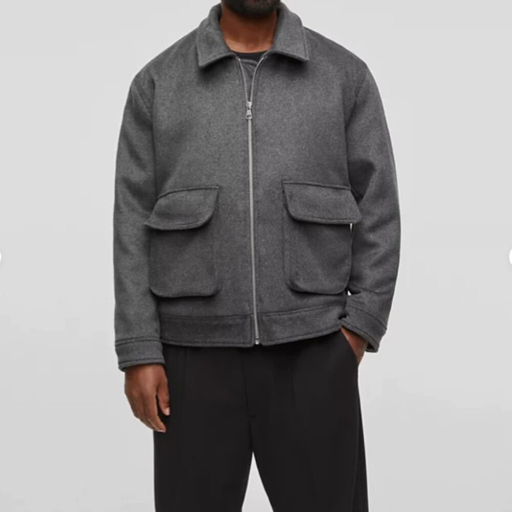 Mode of One Men's Utility Pocket Jacket Heather Onyx Size XL